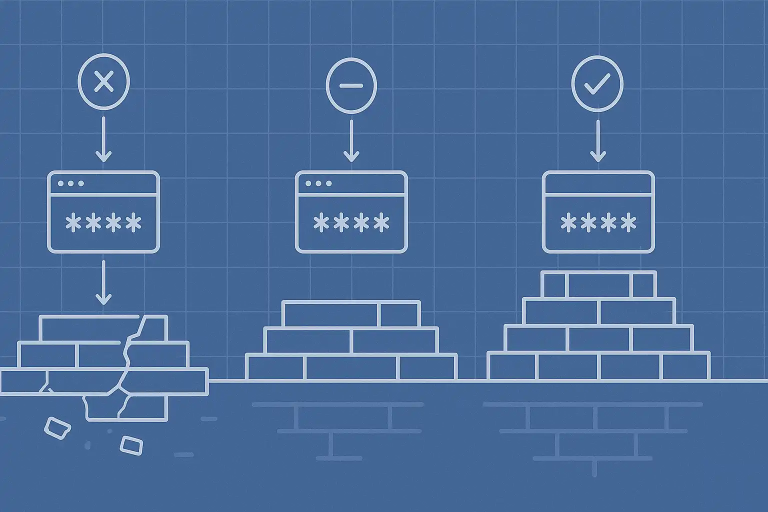 Password manager evaluation comparison showing 1Password Bitwarden Dashlane security architecture options