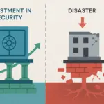 Security investment cost comparison chart showing 1Password pricing vs potential hack losses