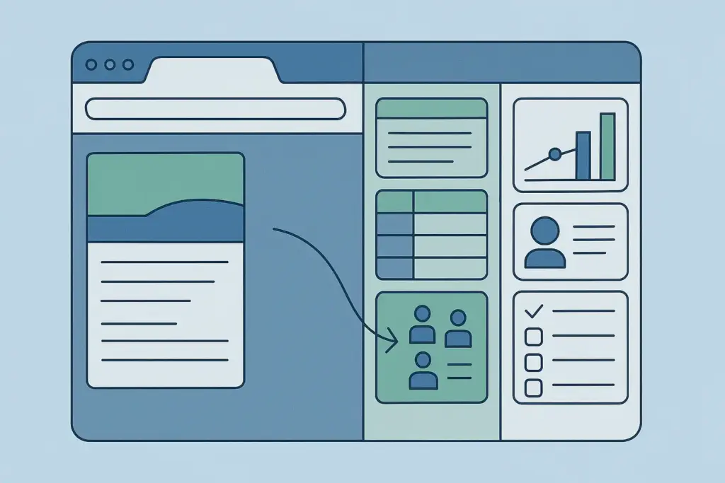 Arc Browser Split View feature demonstrating simultaneous multi-app productivity workflow