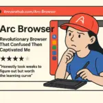 Browser tab chaos transforming into organized Arc Browser workspace with sidebar layout