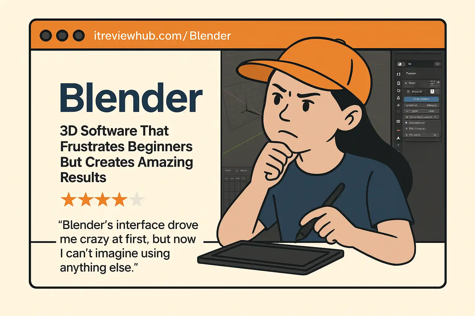 The transformation from Maya's familiar interface to Blender's shortcut-driven workflow