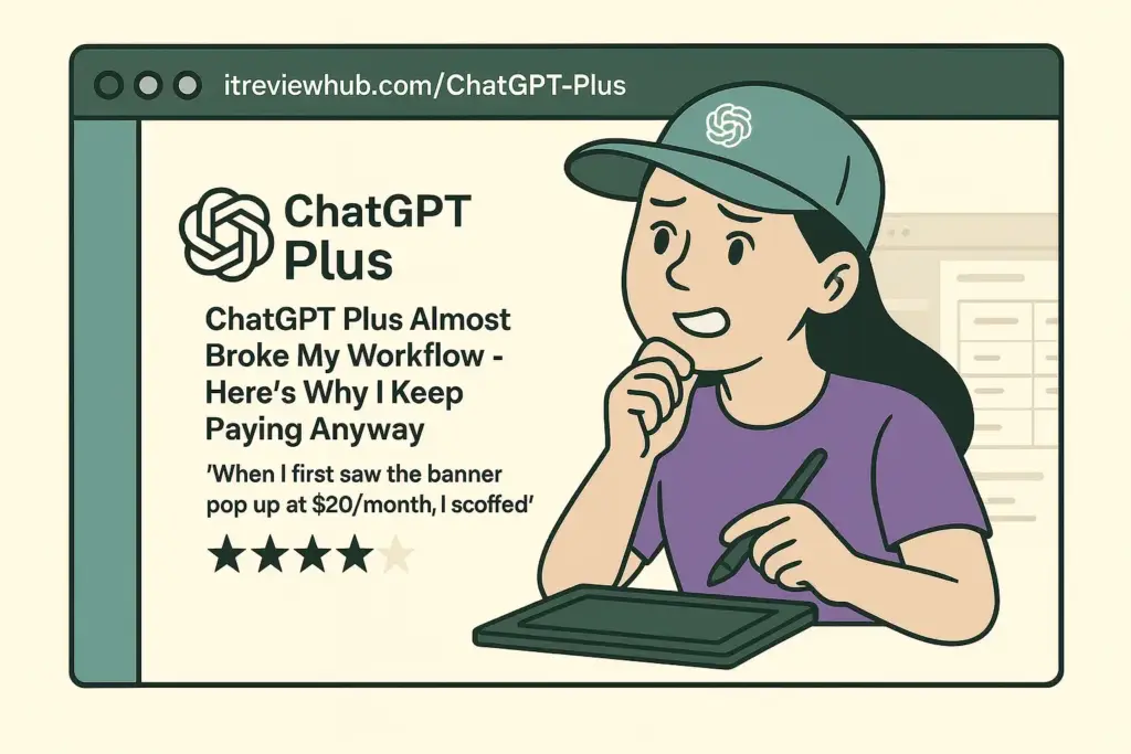 Split-screen illustration showing transformation from frustrated user waiting for slow ChatGPT responses to productive professional with fast, reliable AI assistance