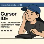 Split-screen illustration showing transformation from traditional VS Code workflow to AI-powered Cursor IDE collaboration
