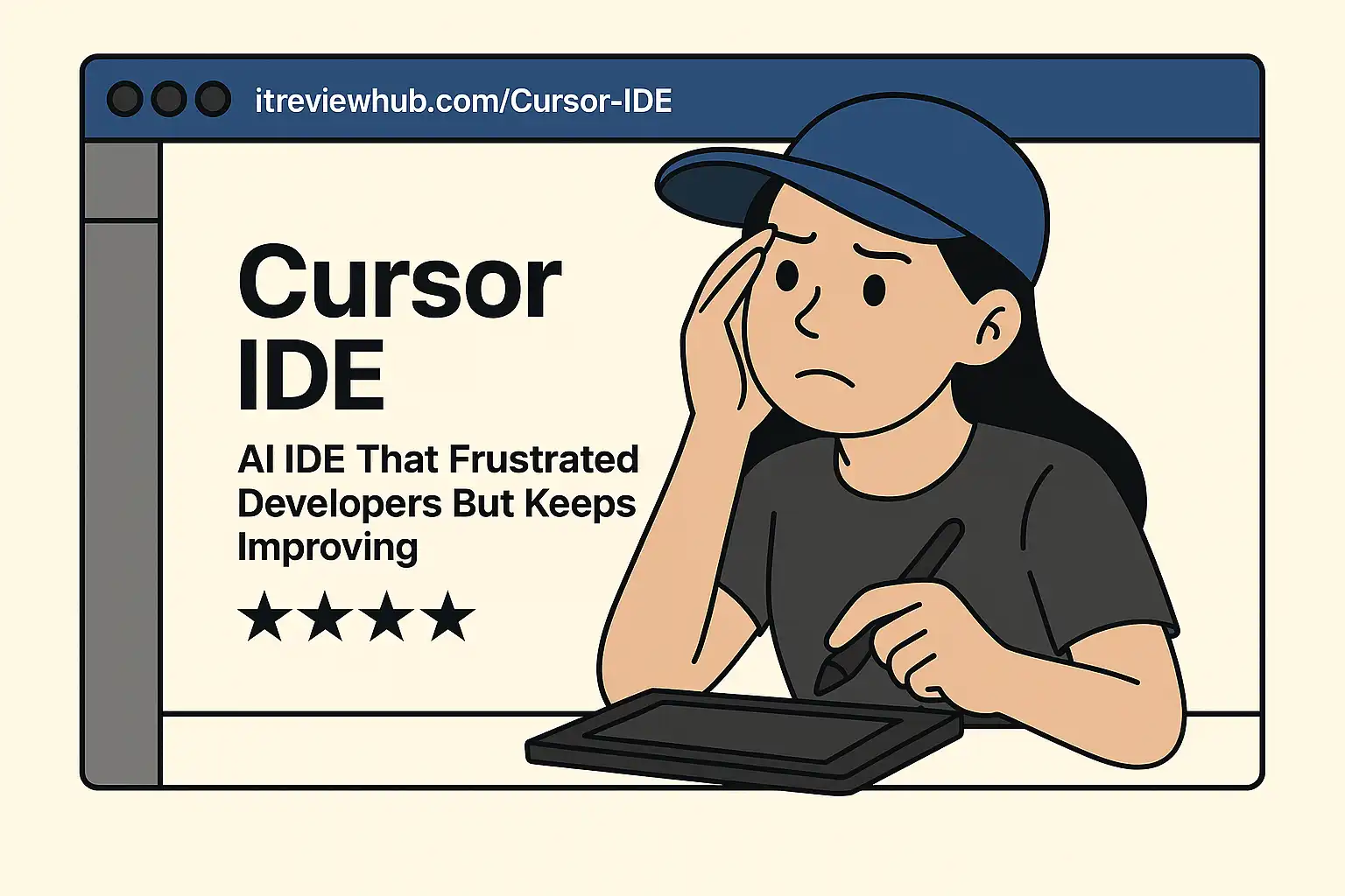 Split-screen illustration showing transformation from traditional VS Code workflow to AI-powered Cursor IDE collaboration
