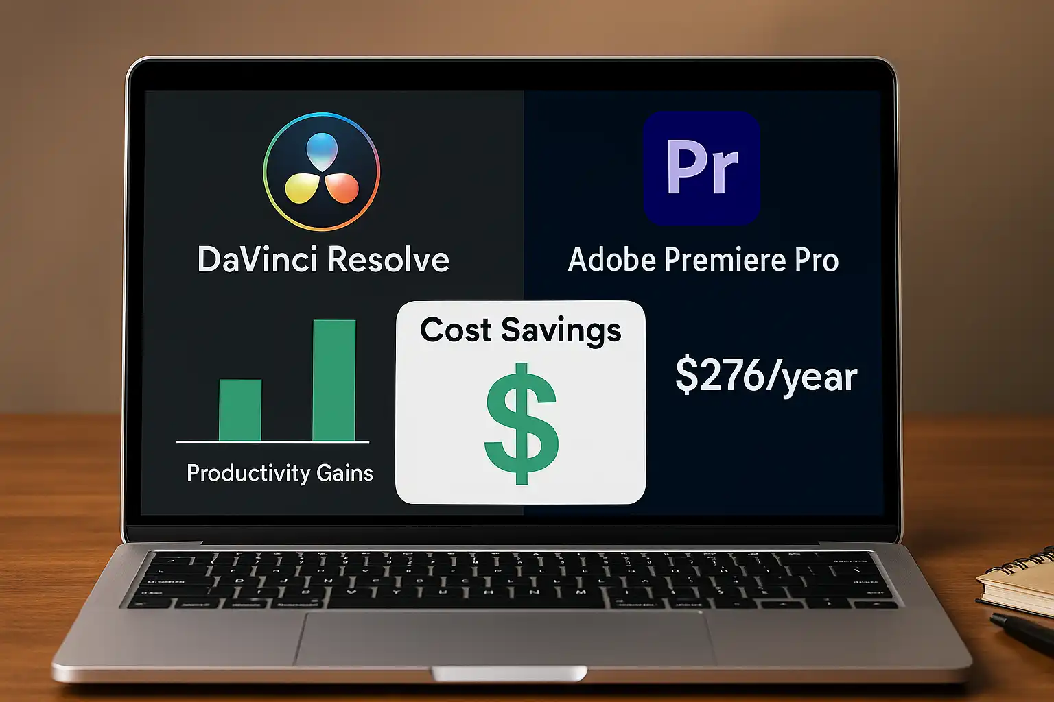 Personal cost-benefit analysis showing DaVinci Resolve value vs Adobe Premiere Pro subscription costs