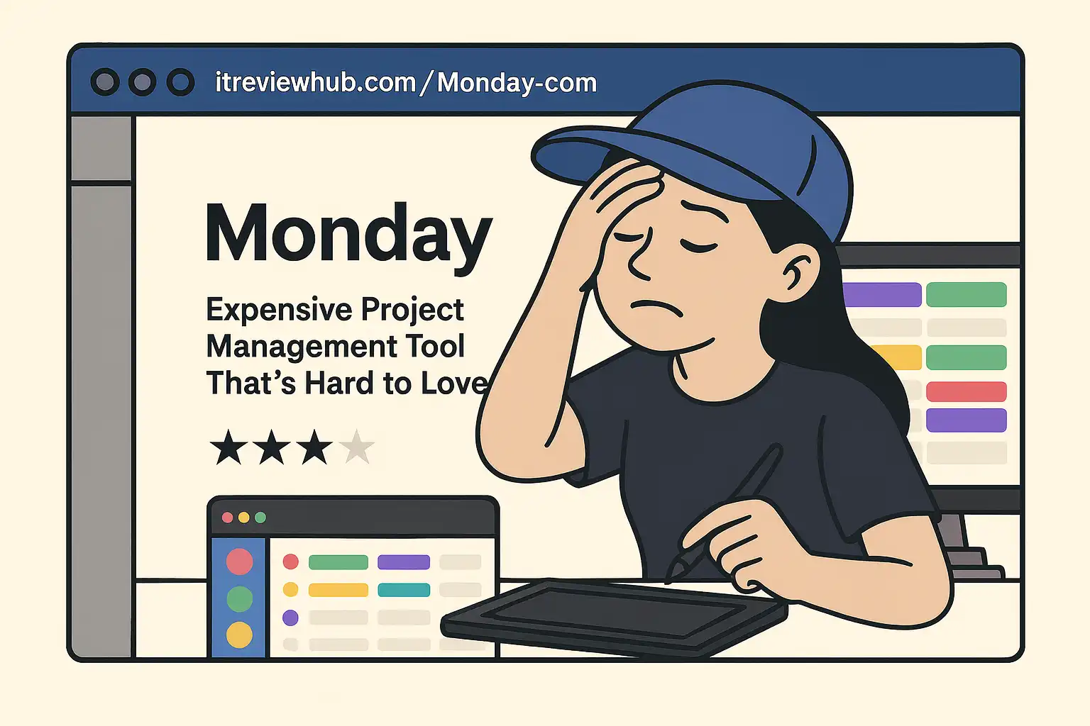 Monday.com vs Notion comparison showing cost difference and workflow complexity
