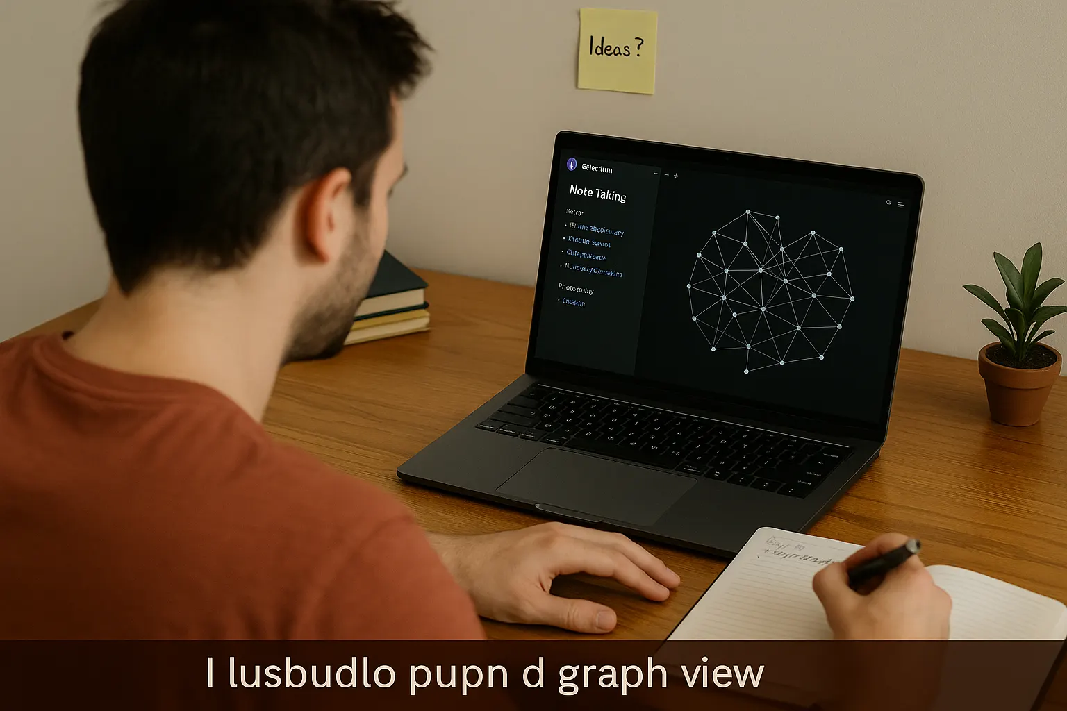 Realistic Obsidian feature discovery showing graph view and linking system in personal workspace showing actual testing process