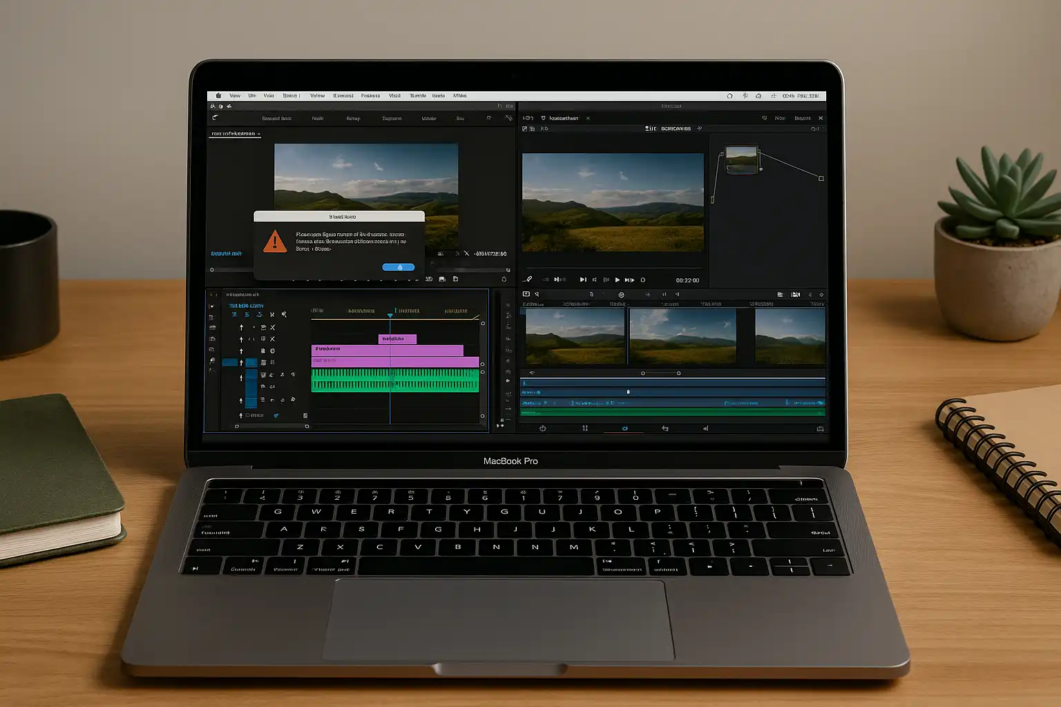 Realistic side-by-side comparison of Adobe Premiere Pro vs DaVinci Resolve in personal workspace showing actual testing process