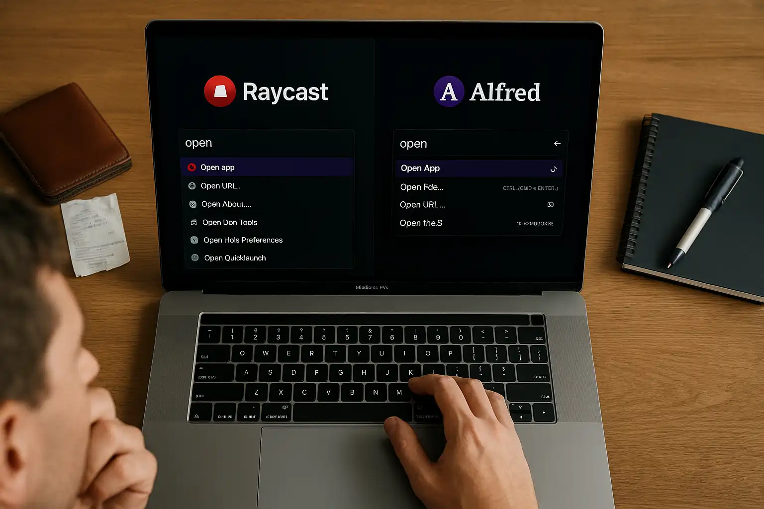 Honest Raycast vs Alfred comparison showing real performance differences in everyday workspace