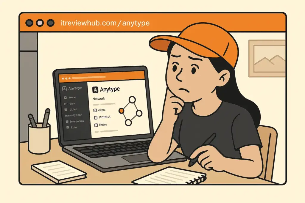 Authentic discovery process of Anytype's object-based interface showing real learning complexity and gradual understanding