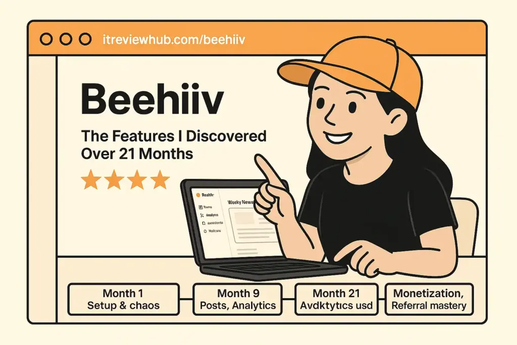 Discovering Beehiiv's monetization features through realistic creator workflow over 21 months