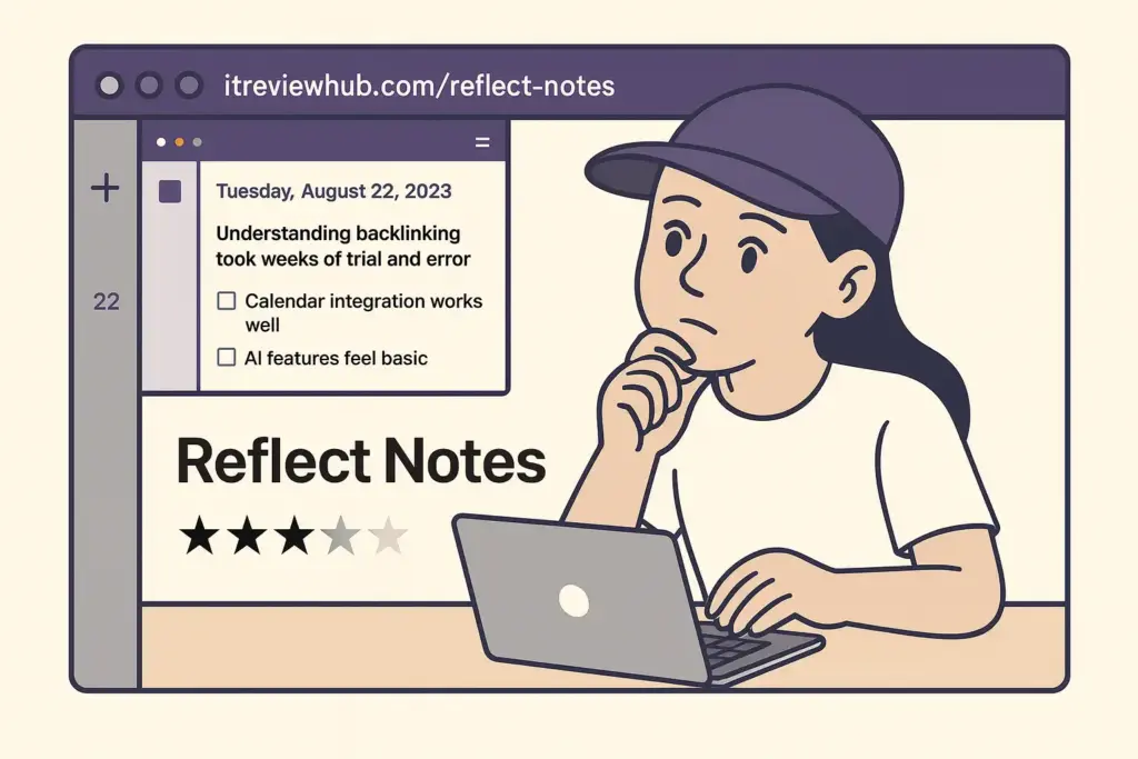 Learning Reflect Notes backlinking system through realistic trial and error process