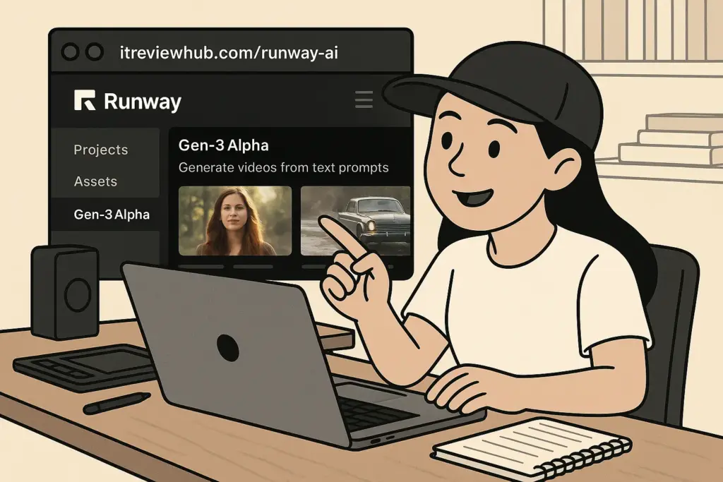 Professional discovery of Runway AI features through 19-month timeline showing interface mastery progression