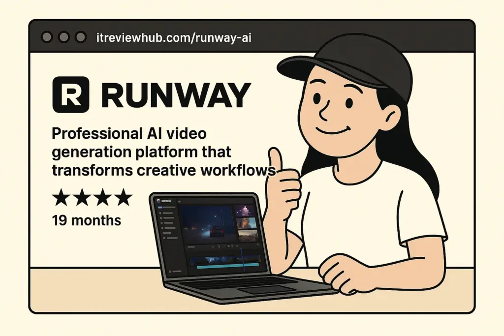 Professional Runway AI assessment showing confident satisfaction after 19 months of real creative workflow usage