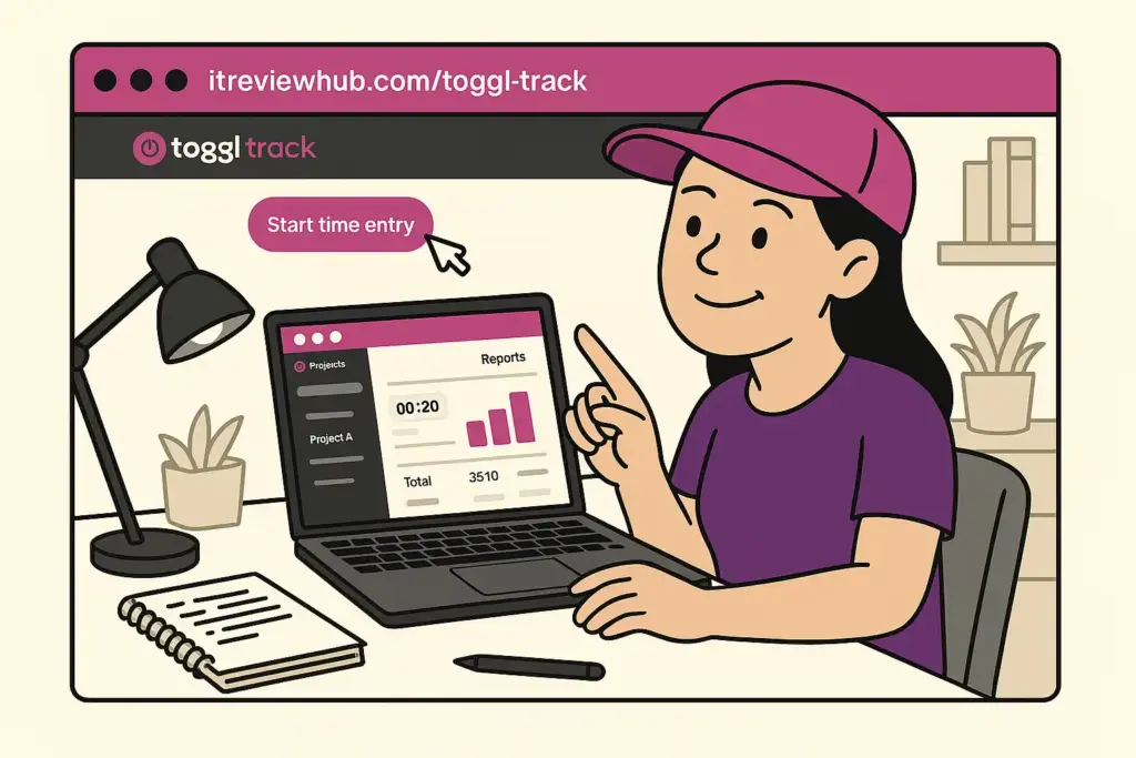 Discovering Toggl Track features through realistic usage context with professional satisfaction expression