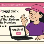 Personal journey from chaotic time tracking to professional Toggl Track workflow showing satisfied user with confident smile