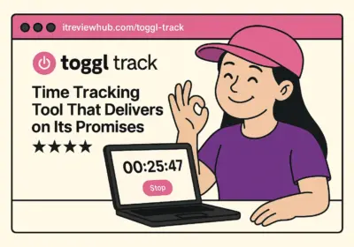 Personal journey from chaotic time tracking to professional Toggl Track workflow showing satisfied user with confident smile