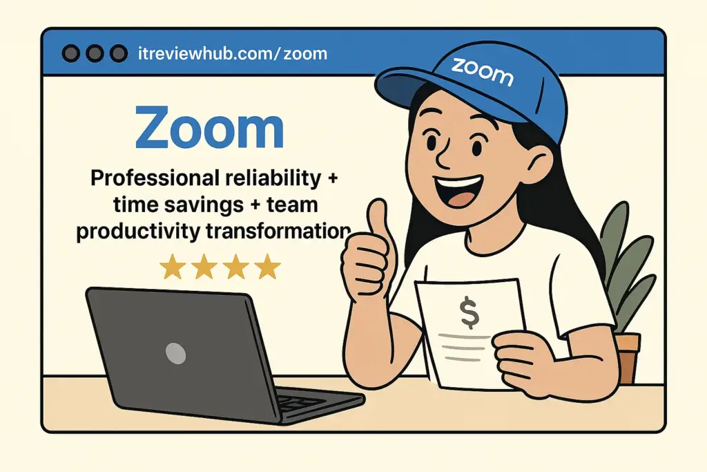 Professional value assessment showing business ROI and satisfied user expression matching 4.8/5.0 rating conclusion